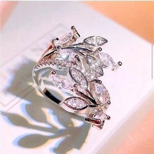 Diamond Leaf Design Ring
